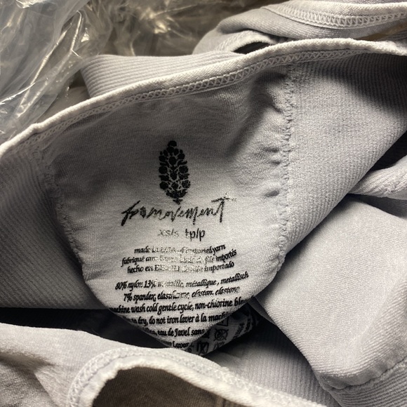 NWOT free people good karma flared onesie in ice grey - Picture 12 of 12